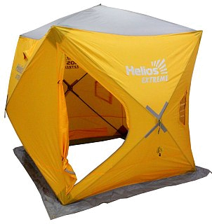 Палатка Helios куб 1.8х1.8 зимняя желтый/серый - фото 3