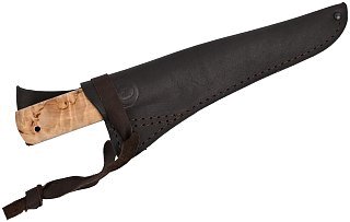 Нож ИП Семин Якутский большой сталь Х12МФ ковка карельская береза - фото 3