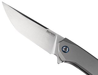 Нож SRM 1411-TZ сталь 154CM рукоять TC4 Titanium - фото 6