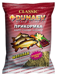 Прикормка Dunaev классика 0,9кг карп шоколад