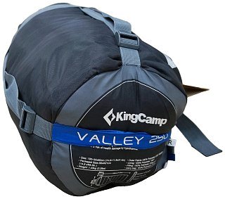 Спальник King Camp Valley 250 -3С синий левый - фото 3