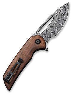Нож Civivi Odium Flipper Knife Wood Handle (2.65" Damascus Blade) wood  - фото 1