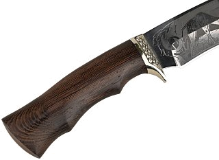 Нож ИП Семин Близнец кованая сталь 95х18 венге литье гравировка - фото 3