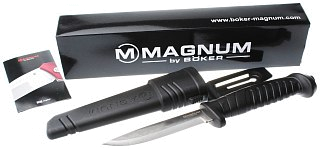 Нож Boker Knivgar black сталь 420 фикс.клинок пластик - фото 4