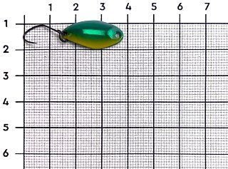 Блесна Nories Masukuroto Weeper 1,5гр цв.041 Yellow Emerald Shad - фото 3