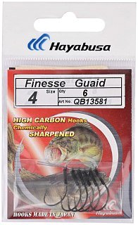 Крючки Hayabusa Finesse guard №4 black matte
